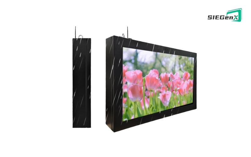 ứng dụng màn hình quảng cáo ngoài trời dạng treo siegenx 55 inch