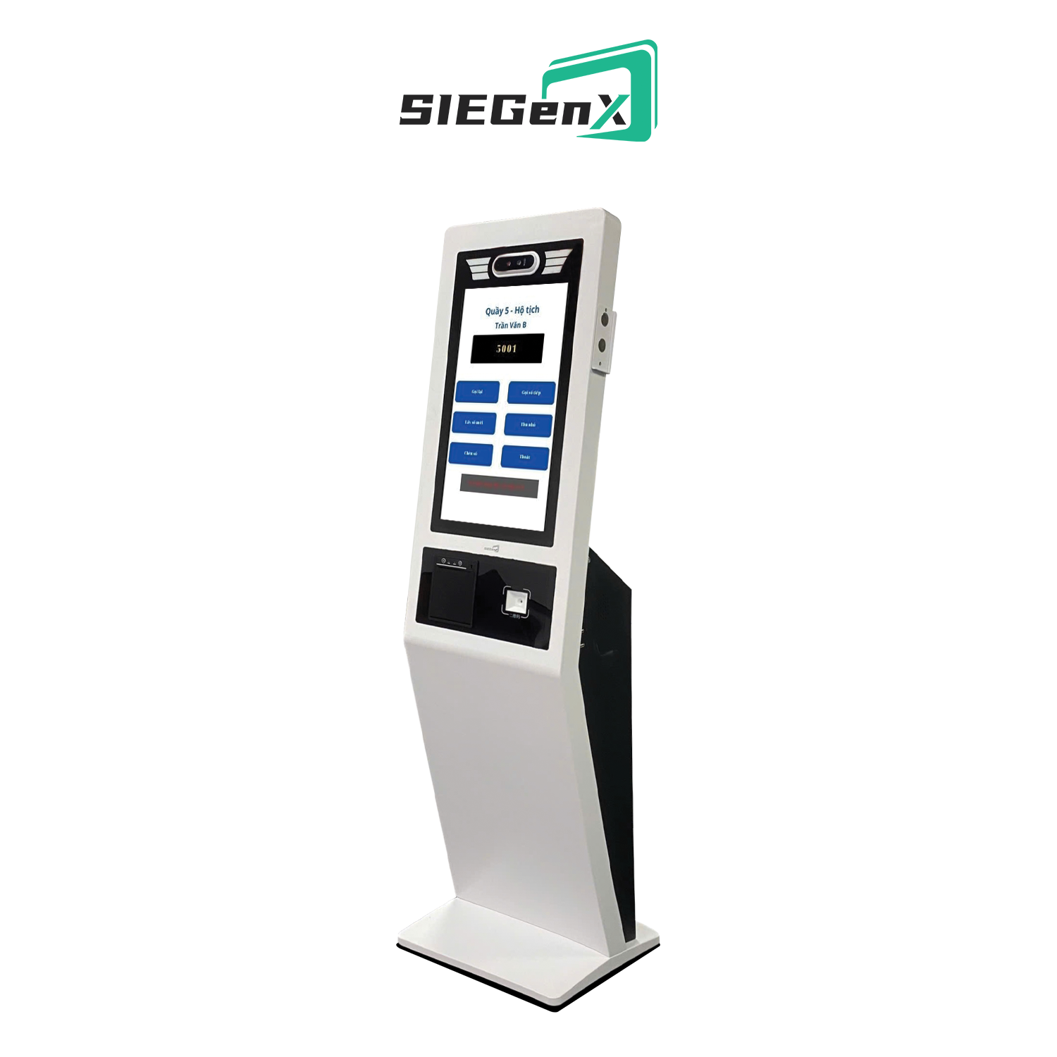 MÁY LẤY SỐ MẪU 1_1 Kiosk Lấy Số Thứ Tự SIEGENX