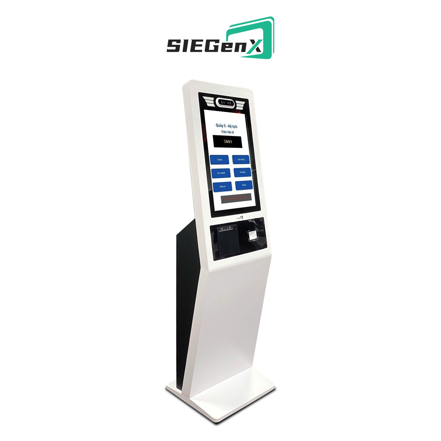 MÁY LẤY SỐ MẪU 1_3 Kiosk Lấy Số Thứ Tự SIEGENX